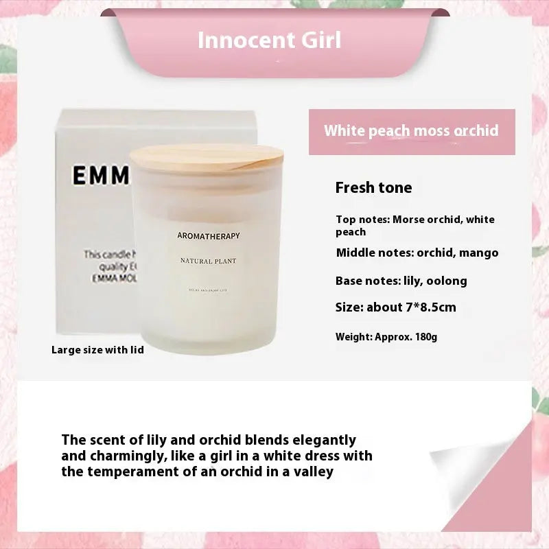 Scented Candles FIne Glass Jar Sealed With Wooden Lid Liebe - Making Life Easier