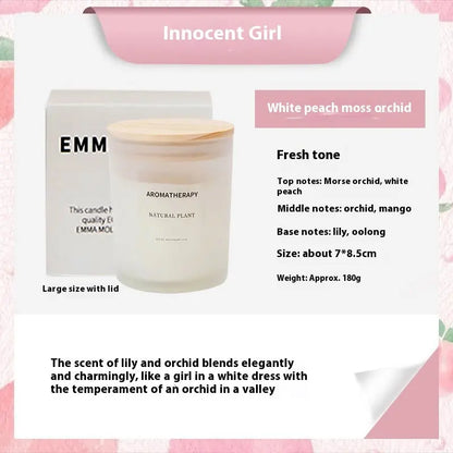 Scented Candles FIne Glass Jar Sealed With Wooden Lid Liebe - Making Life Easier