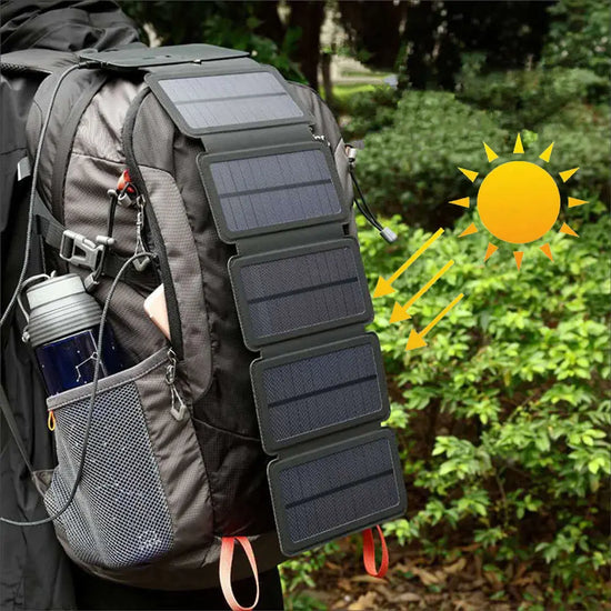 Outdoor Folding Solar Panel Charger Portable 5V 2.1A USB Output Devices Camp Hiking Backpack Travel Power Supply For Smartphones HASHTAG BAR TABACCHI