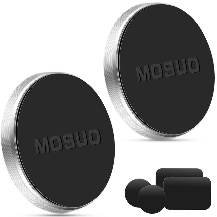 Supporto magnetico per cellulare per auto, (2 pezzi) Magnete per auto Telefono cellulare 4 piastre in metallo Supporto magnetico per auto universale per iPhone Samsung Huawei GPS (nero) - My Hashtag Shop