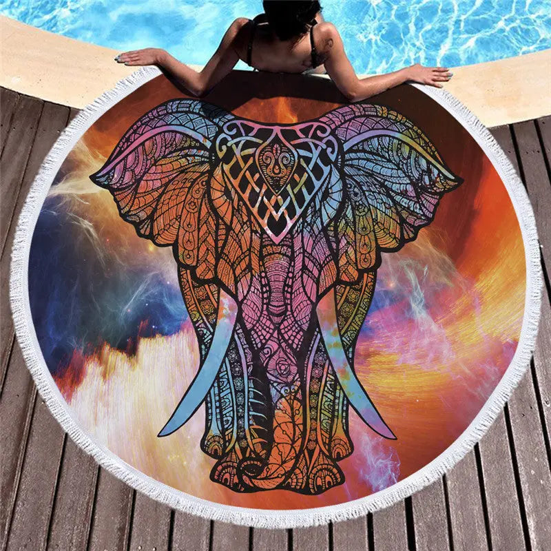Printed beach towel shawl beach towel - HASHTAG
