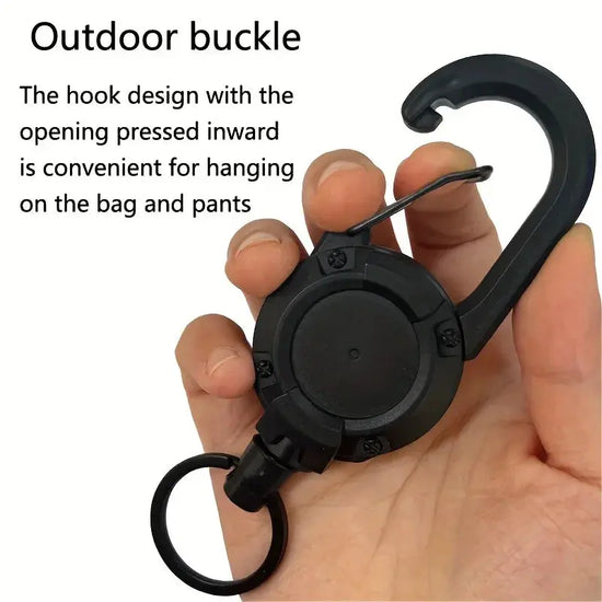 1/2/4pcs Extendable Retractable Holders Keychain Badge Reels Heavy Duty Clip With Carabiner Key Chain For Men Outdoor Bags - My Hashtag Shop