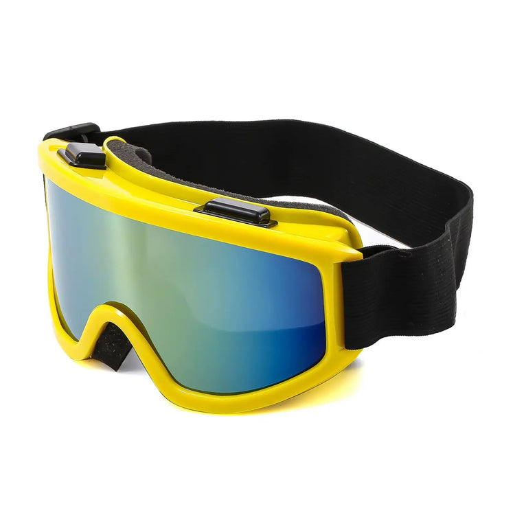 Large Frame Ski Goggles with Colorful Lens Anti-Collision Anti-Glare Lens Outdoor Sport Snow Snowboard for Snowboarding Skiing