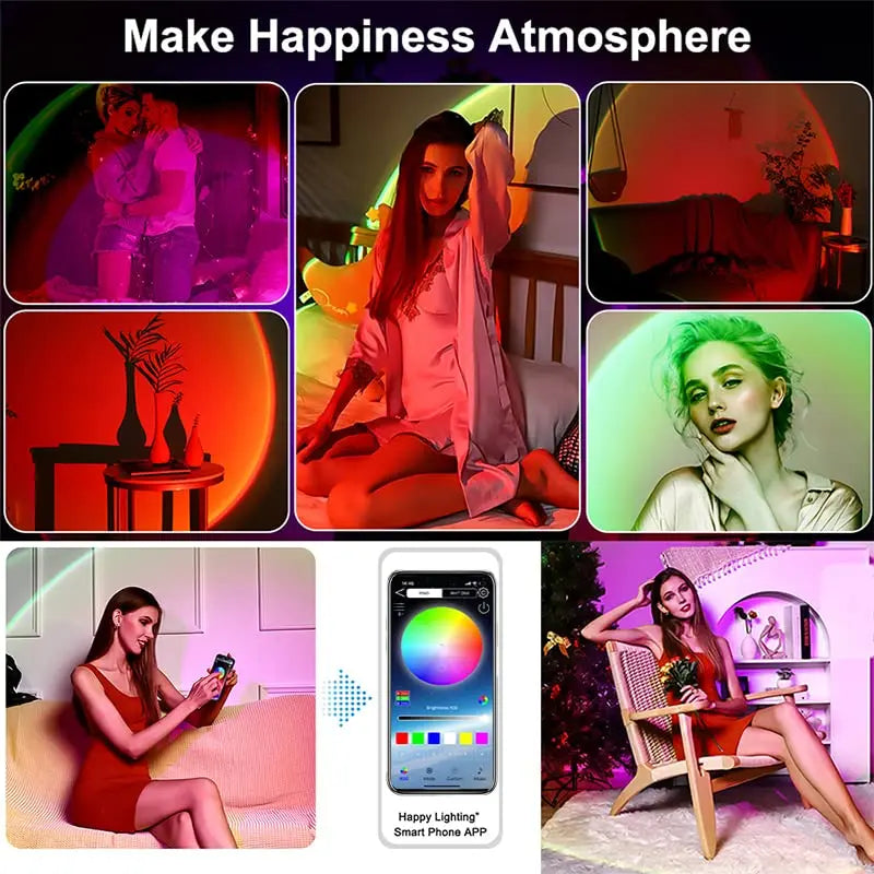 Smart APP 16 m Colori Tramonto Proiettore LED Decorazione Casa Fotografia - My Hashtag Shop