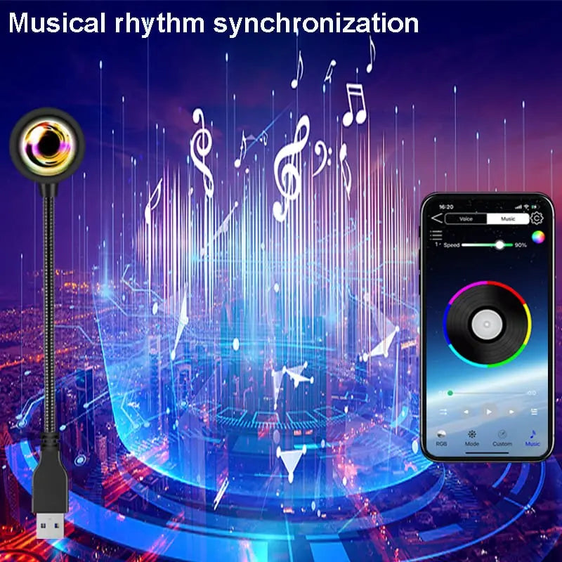 Smart APP 16 m Colori Tramonto Proiettore LED Decorazione Casa Fotografia - My Hashtag Shop