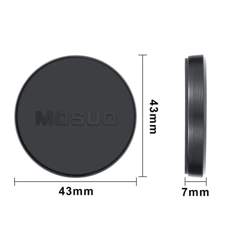 Supporto magnetico per cellulare per auto, (2 pezzi) Magnete per auto Telefono cellulare 4 piastre in metallo Supporto magnetico per auto universale per iPhone Samsung Huawei GPS (nero) - My Hashtag Shop