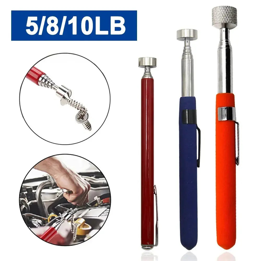 Magnetic Retractable Pickup Suction Iron Rod Portable Multifunctional Extractor Pen Clip Automotive Repair Tools - HASHTAG