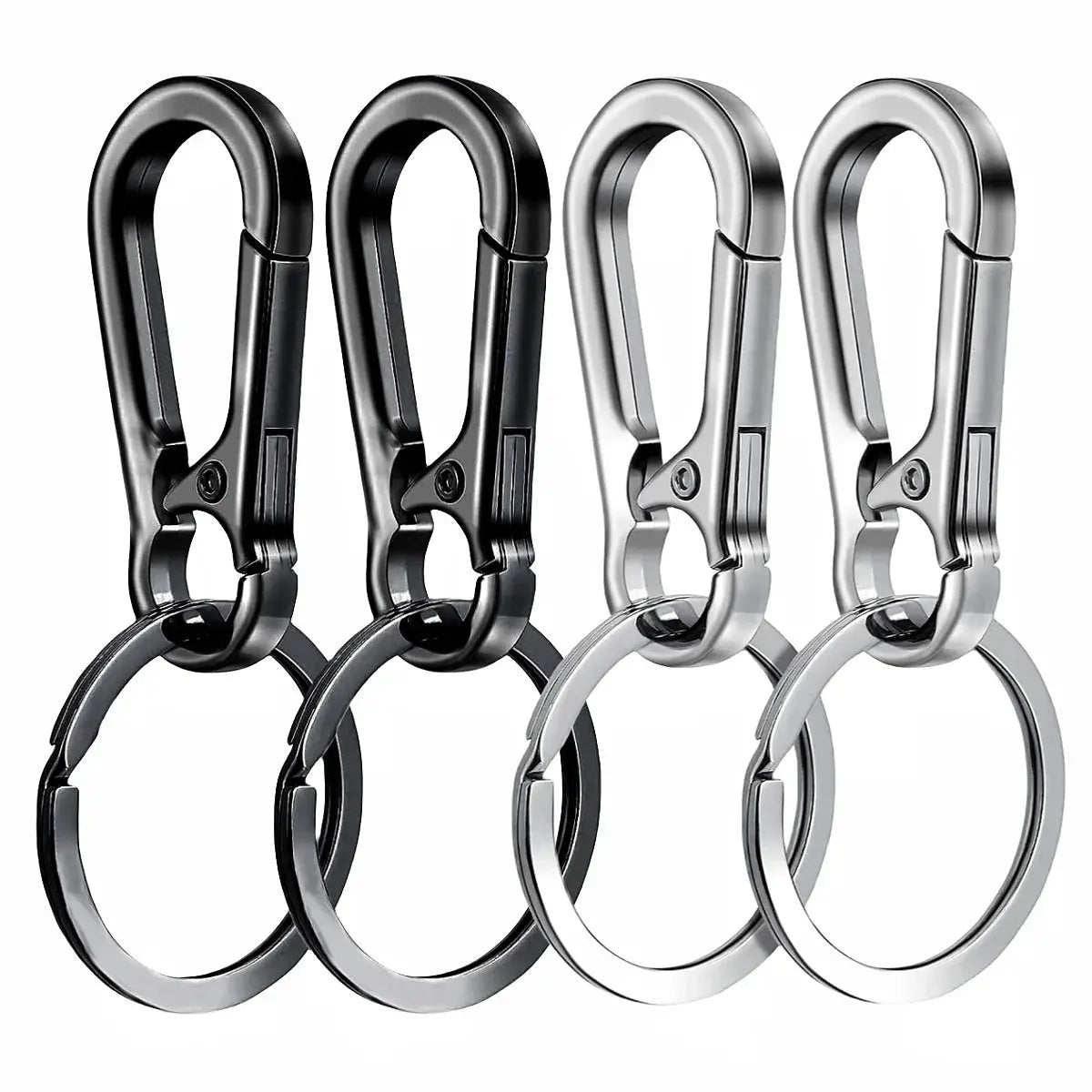 4Pcs Carabiner Clip Keychain Metal Carabiner Shape Key Ring Keyring Key Holder Clips Hook Holder Organizer for Car Keys Finder f - My Hashtag Shop