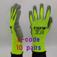 10 Pairs PU Coated Work Gloves - Lightweight, Durable Safety Gloves EN 388/ISO20471 Certified, Sizes S/M/L/XL - HASHTAG