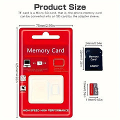 2024 Class 10 SD Card 256GB 128GB 64GB High Speed Flash Card Micro SD TF/SD Tablet/Camera/Phone Card 4K Ultra HD PSP Game PRO Display Car Computer Phone Earphone Speaker HASHTAG