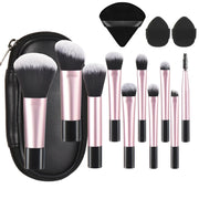 10 black mini Makeup brush Travel Portable Makeup Tool Makeup Puff - Palm Brush Professional Makeup tool set HASHTAG
