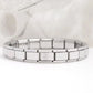 Trendy Square Italy Stainless Steel Bracelets For Women Men HipHop Metal Italian Modules Stretchable Gift Birthday Party Jewelry - My Hashtag Shop