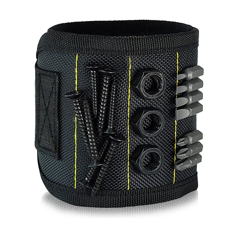 Magnetic wristband comes with 10 strong magnets wrist power repair tool accessories for screws nails bolts drills fasteners DIY HASHTAG