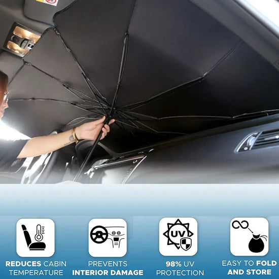 Ombrello parasole pieghevole per parabrezza auto