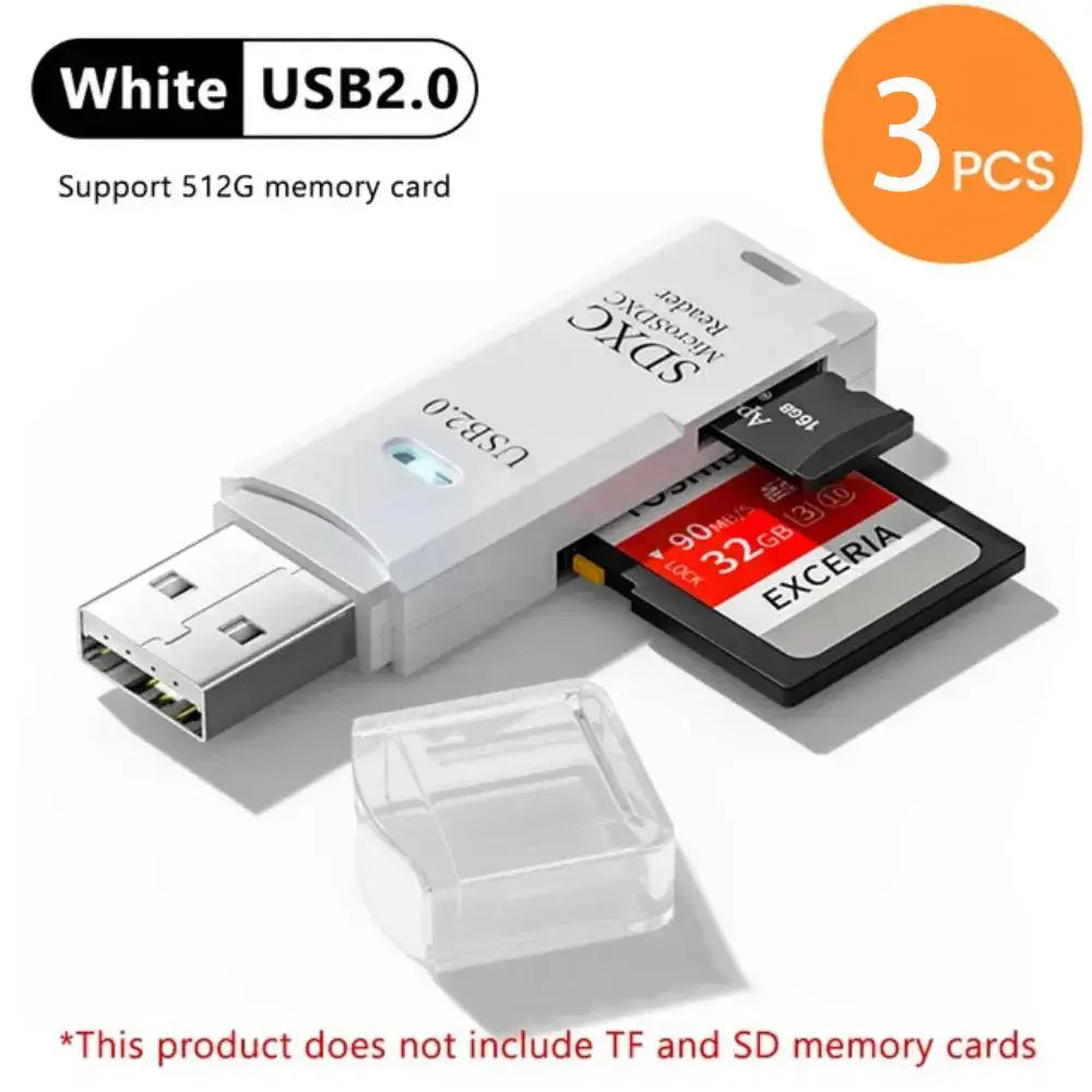 2-in-1 Multi Functional USB 3.0 Card ReaderMicro SD TFMemoryCardReaderUSBFlashDrive CardreaderAdapter For PCLaptops Accessories HASHTAG