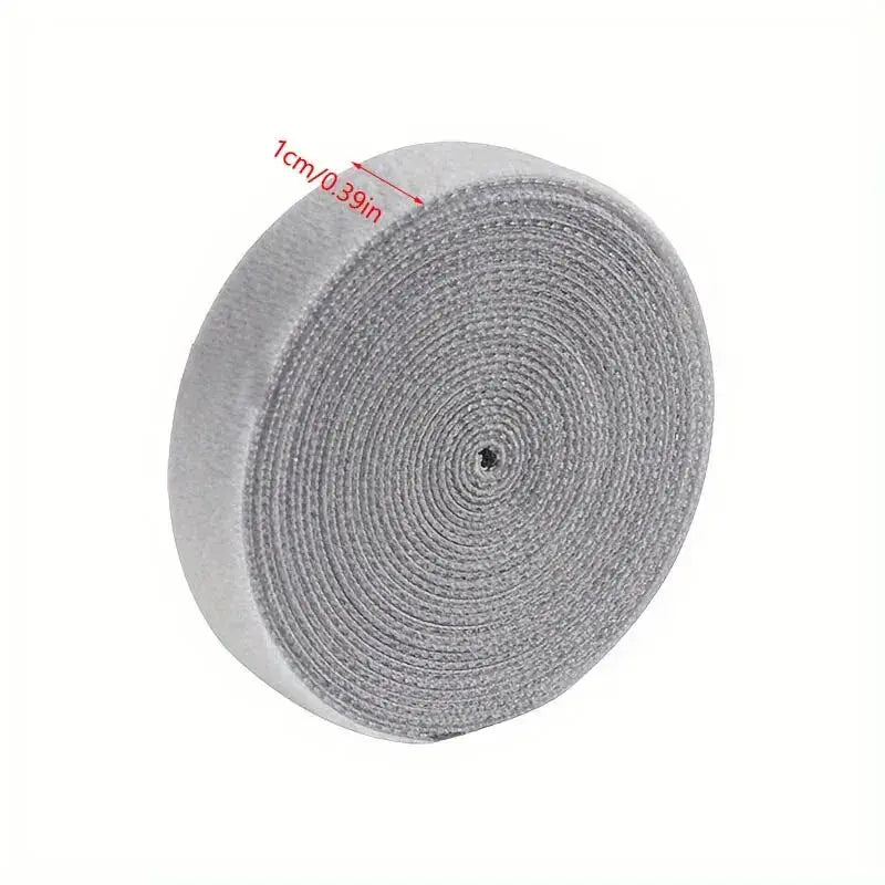 1 Roll Reusable Fastening Tape Cable Ties, Multi-Purpose Cord Organizer, Computer And TV Wire Storage, Data Cable Management Tie - HASHTAG