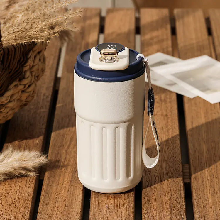Smart Digital Thermal Bottle Portable Coffee Mug Stainless Steel - HASHTAG