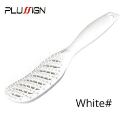 Styling Curly Hair Brush Salon Massager Comb Brush Detangling Drying Brush Anti Static Curved Vent Brush Scalp Massage Comb HASHTAG