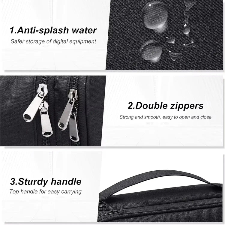 Cable Storage Bag Waterproof Digital Electronic Accessories Organizer Portable Travel Cable Organizer Case for cable Charger - HASHTAG