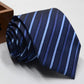Classic Stripe Necktie Men Business Formal Wedding Tie 8Cm Blue Black Pink Red Neck Ties Fashion Shirt Dress Accessories