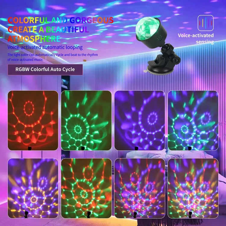 7 Colors Strobe Light Sound Activated Stage with Remote Control Disco Ball Lamps for Home Room Parties Kids Birthday Wedding Bar