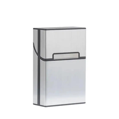 Multifunction Stainless Steel Cigarette Case PU Cigar Storage Box Tobacco Holder 1 PC Card Cases Smoking Accessories - HASHTAG