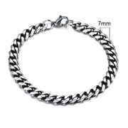 Vnox Mens Simple 3-11mm Stainless Steel Curb Cuban Link Chain Bracelets for Women Unisex Wrist Jewelry Gifts HASHTAG