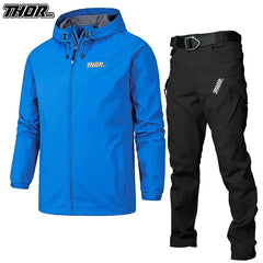 THORSOL 2025 Men's Bike Cycling Jacket Suit Spring and Autumn Jacket Casual Waterproof Bicycle Set Abbigliamento Mtb Uomo Enduro HASHTAG