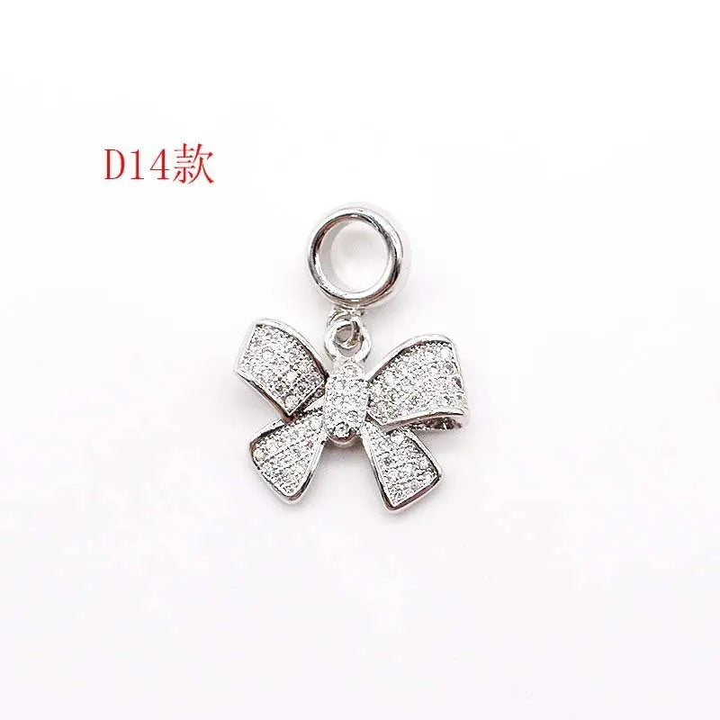 14K Gold Copper Plating Large Hole Spacer Bead Pendant Charms Liebe - Making Life Easier