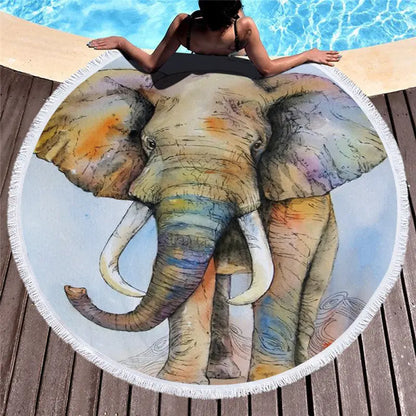 Printed beach towel shawl beach towel - HASHTAG