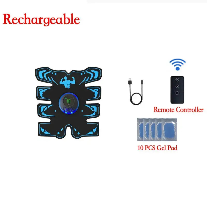 EMS Muscle Stimulator Smart Electric Fitness Abdominal Training Weight Loss Stickers Muscle Relax Body Slimming Shaping Massager HASHTAG