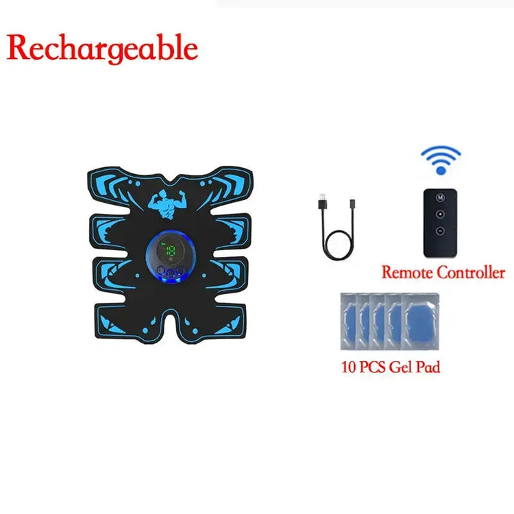 EMS Muscle Stimulator Smart Electric Fitness Abdominal Training Weight Loss Stickers Muscle Relax Body Slimming Shaping Massager HASHTAG