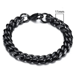 Vnox Mens Simple 3-11mm Stainless Steel Curb Cuban Link Chain Bracelets for Women Unisex Wrist Jewelry Gifts HASHTAG