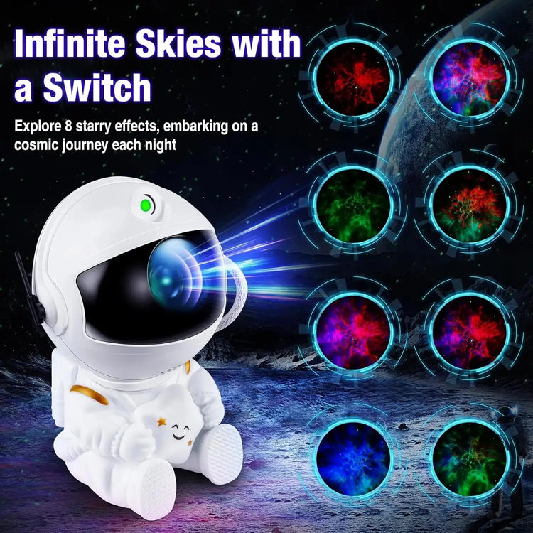 Star Projector Galaxy Night Light Astronaut Space Projector Starry Nebula Ceiling LED Lamp for Bedroom Home Decorative kids gift - HASHTAG