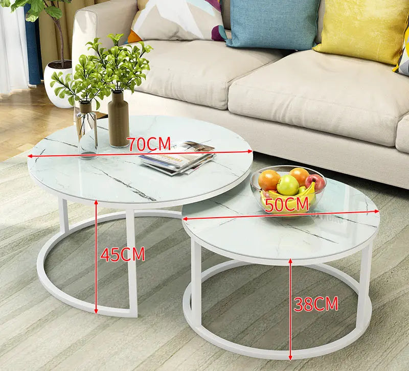 Simple Home Balcony Round Coffee Table - HASHTAG