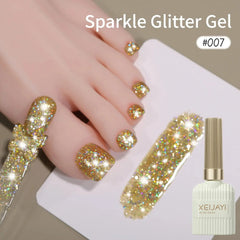 1/ 10pcs 15ML Glitter Silver Color Nail Gel Polish Semi-permanent Varnish Soak Off Nail Art  UV LED Gel Manicure For Summer HASHTAG