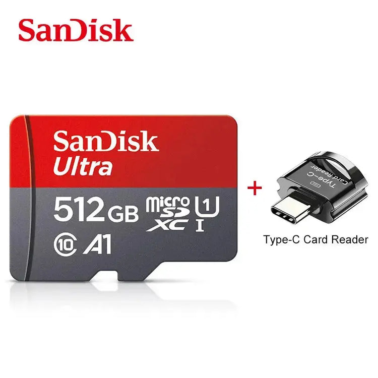 SanDisk Ultra MicroSD Card 32GB MicroSDHC A1 UHS-I Class10 64GB 128GB 256GB 512GB 1TB MicroSDXC Perfect for Full HD Video HASHTAG