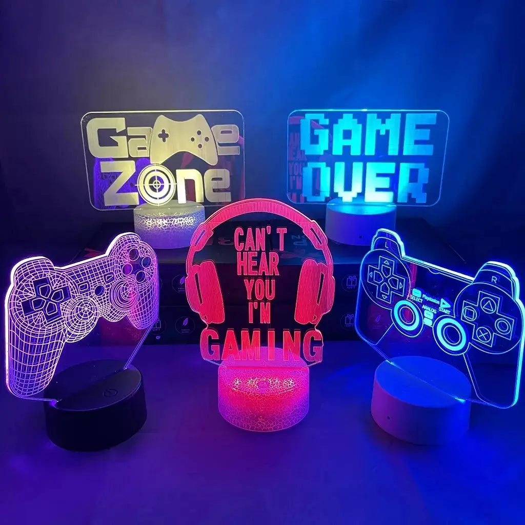 3D LED Gaming Setup RGB Lamp USB Powered Gaming Room Children&