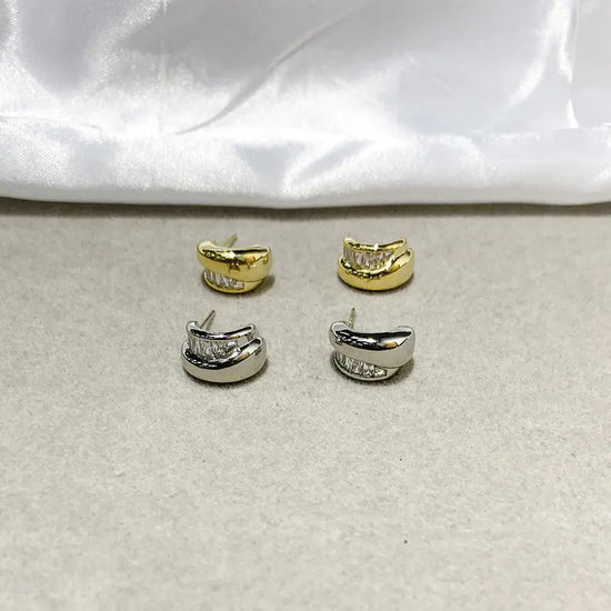 Compact And Exquisite Zircon Earrings That Are Versatile And Elegant HASHTAG