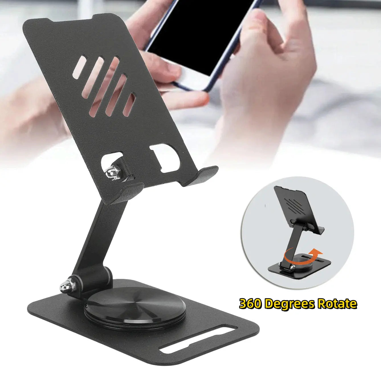 360 Degrees Rotate Metal Desk Mobile Phone Holder Stand For Phone Pad Adjustable Desktop Tablet Holderl Table Cell Phone Stand AliExpress