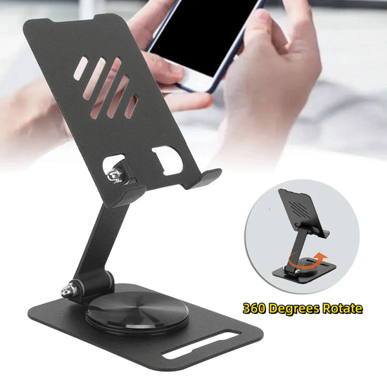360 Degrees Rotate Metal Desk Mobile Phone Holder Stand For Phone Pad Adjustable Desktop Tablet Holderl Table Cell Phone Stand AliExpress