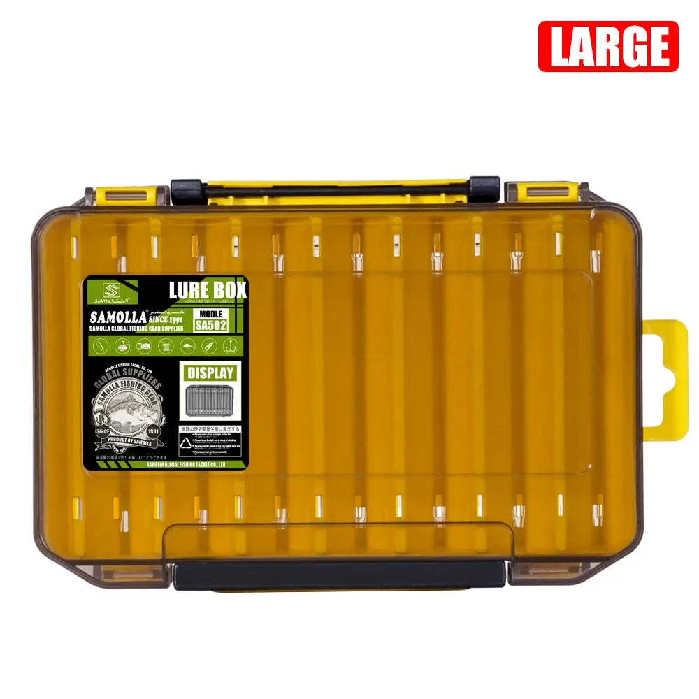 Fishing Tackle Box 14 Compartments Fishing Accessories Lure Hook Storage Case Double Sided Fishing Tool Organizer Boxes - HASHTAG