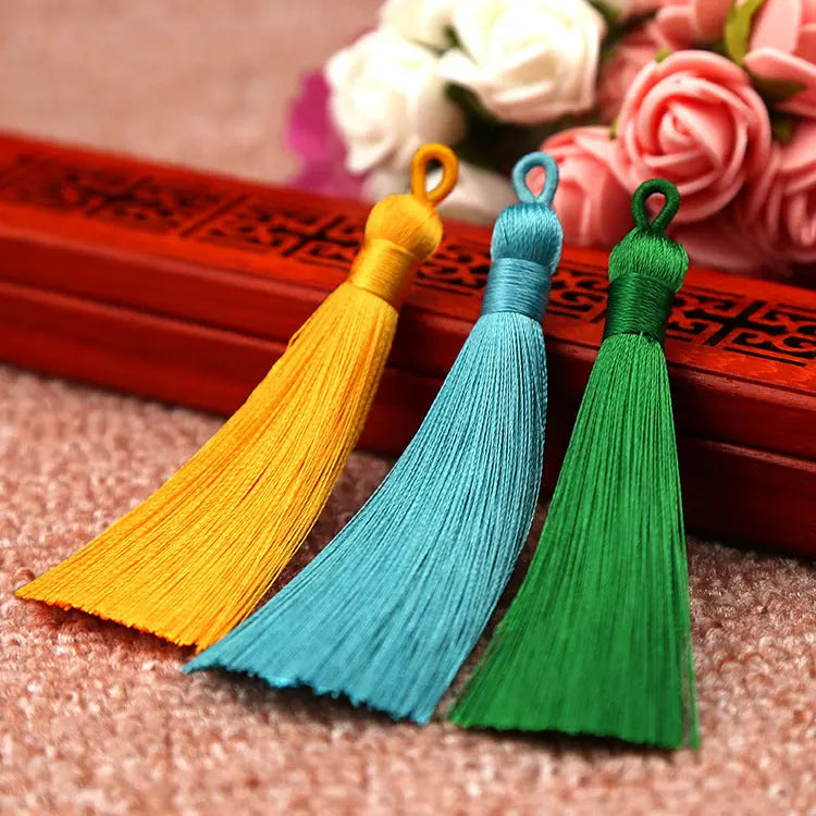 Bookmark Polyester Faux Ice Silk Coil Tassel Chinese Design - HASHTAG