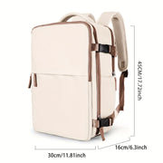 Large Capacity Travel Backpack, Multi-functional Business Trip Bag With Suitcase Sleeve, Nylon Computer Schoolbag Fits 14-inch Laptop HASHTAG