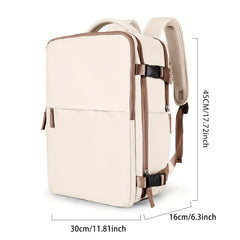 Large Capacity Travel Backpack, Multi-functional Business Trip Bag With Suitcase Sleeve, Nylon Computer Schoolbag Fits 14-inch Laptop HASHTAG