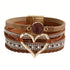 Braccialetto a forma di amore esagerato con strass intarsiati - My Hashtag Shop