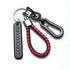 Ingemark Trendy DIY Mobile Phone Number Plate Pendant Keychain Men Punk Woven Leather Rope Anti-lost Car Key Chain Accessories - My Hashtag Shop