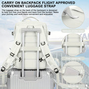 Large Capacity Travel Backpack, Multi-functional Business Trip Bag With Suitcase Sleeve, Nylon Computer Schoolbag Fits 14-inch Laptop HASHTAG