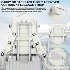 Large Capacity Travel Backpack, Multi-functional Business Trip Bag With Suitcase Sleeve, Nylon Computer Schoolbag Fits 14-inch Laptop HASHTAG