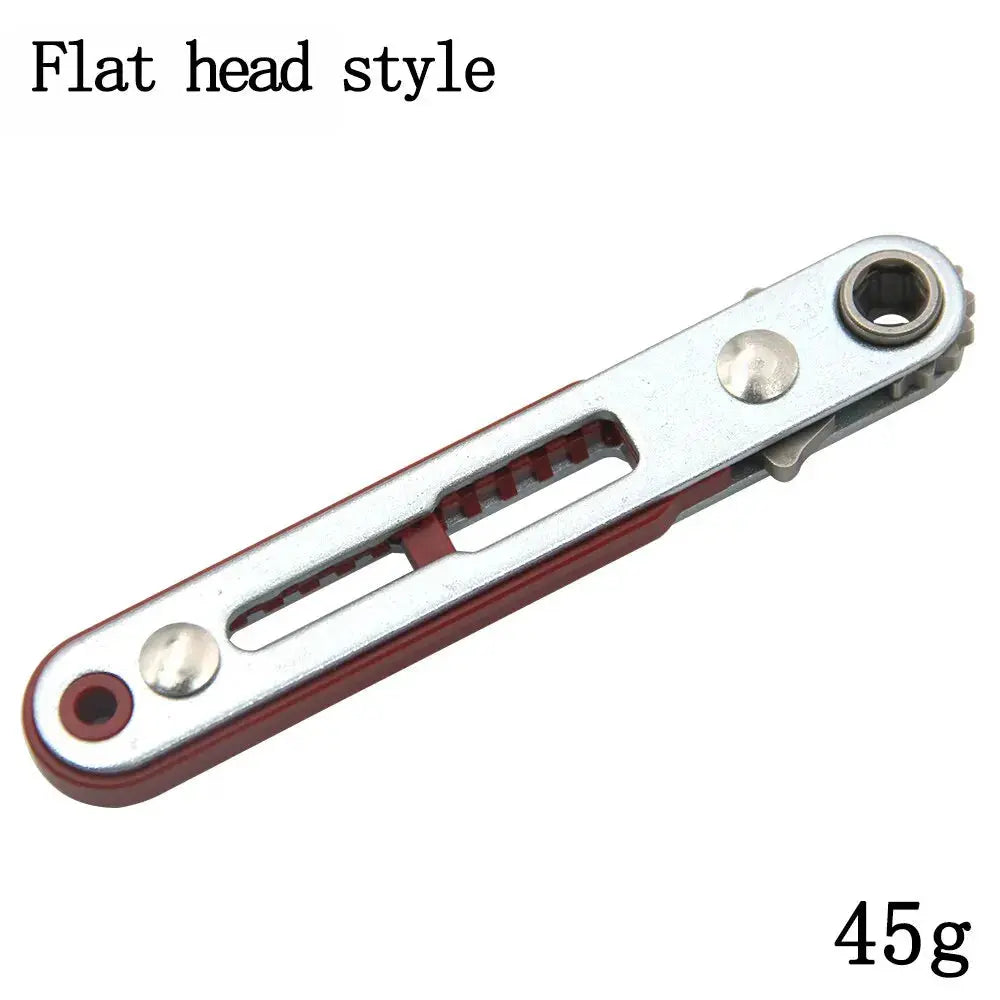 Multifunctional Bidirectional Forward and Reverse Ratchet Screwdriver Elbow Flat Head Wrench Cross Screwdriver Slotted Tool - HASHTAG